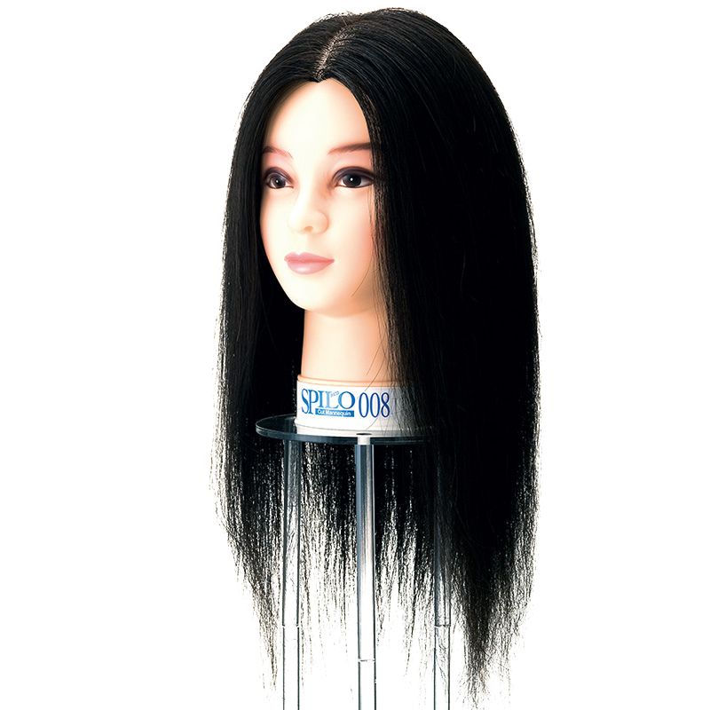 美容師 カットウィッグ マネキンヘッド レッスン用 人毛100％ 黒髪