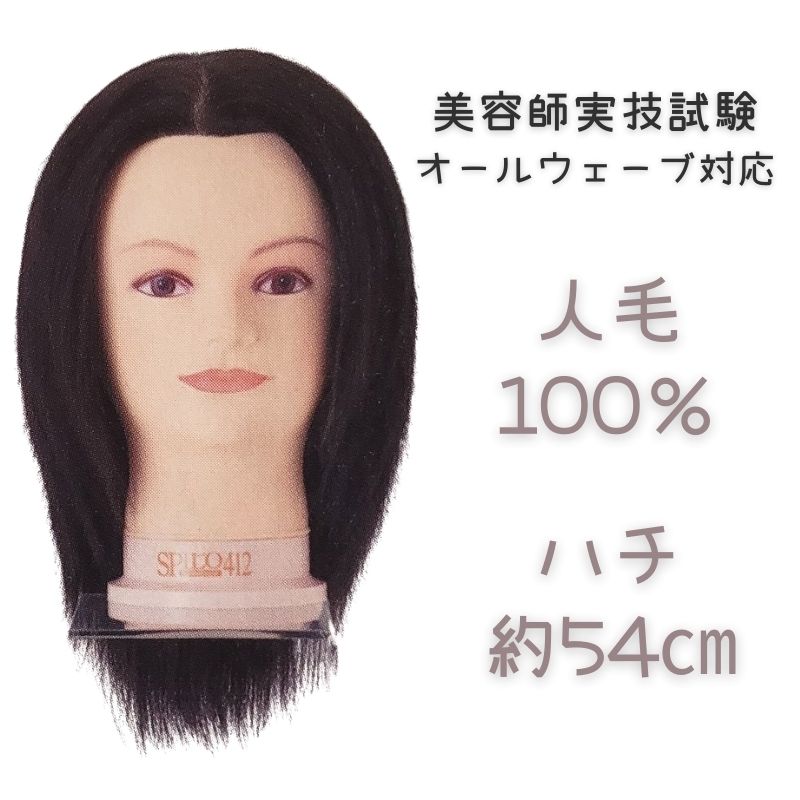 美容師 カットウィッグ レッスンマネキン 人毛100％ 滝川 スピロ102