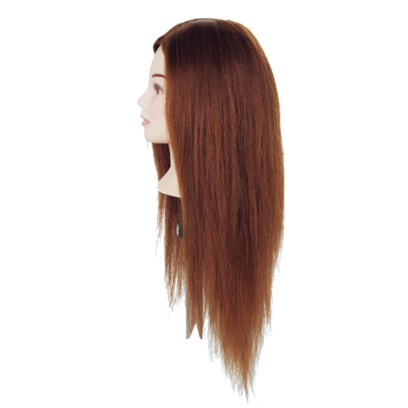 美容師 アップウィッグ 人毛100％ ライトブラウンヘアー ヘアアレンジ アップスタイル 練習用 UP140 マネキンヘッド