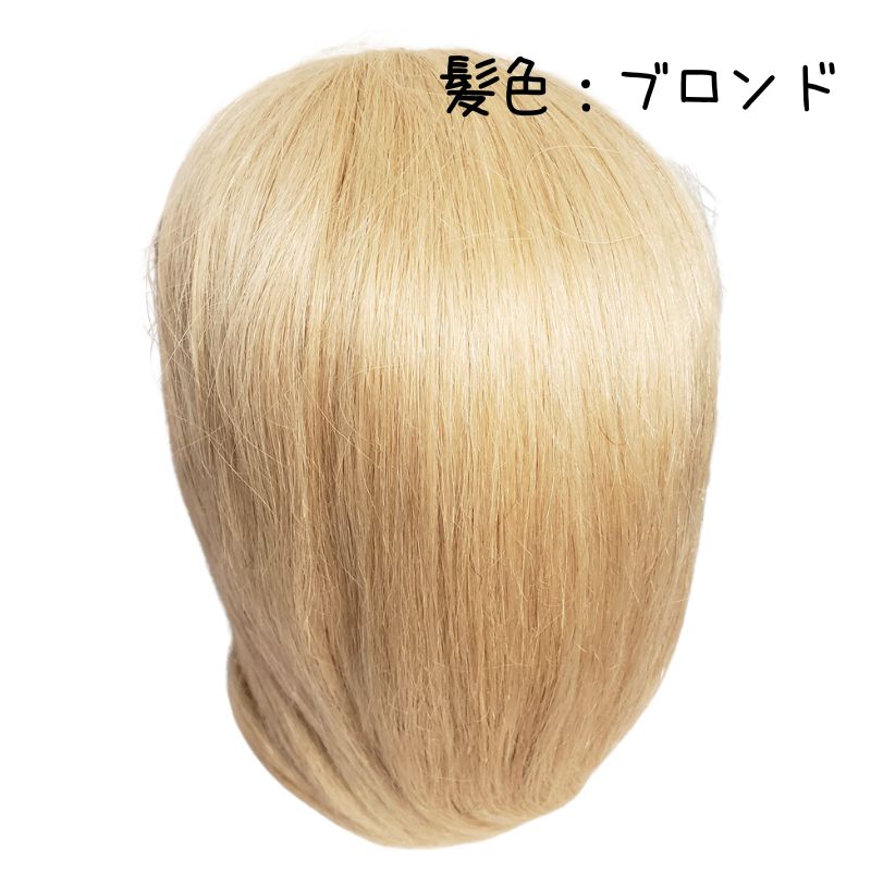 美容師 アップスタイル ヘアアレンジ練習 アップウィッグ 高級 人毛100％ 金髪 ブロンド UP180G マネキンヘッド ヘアマネキン｜bright08｜04