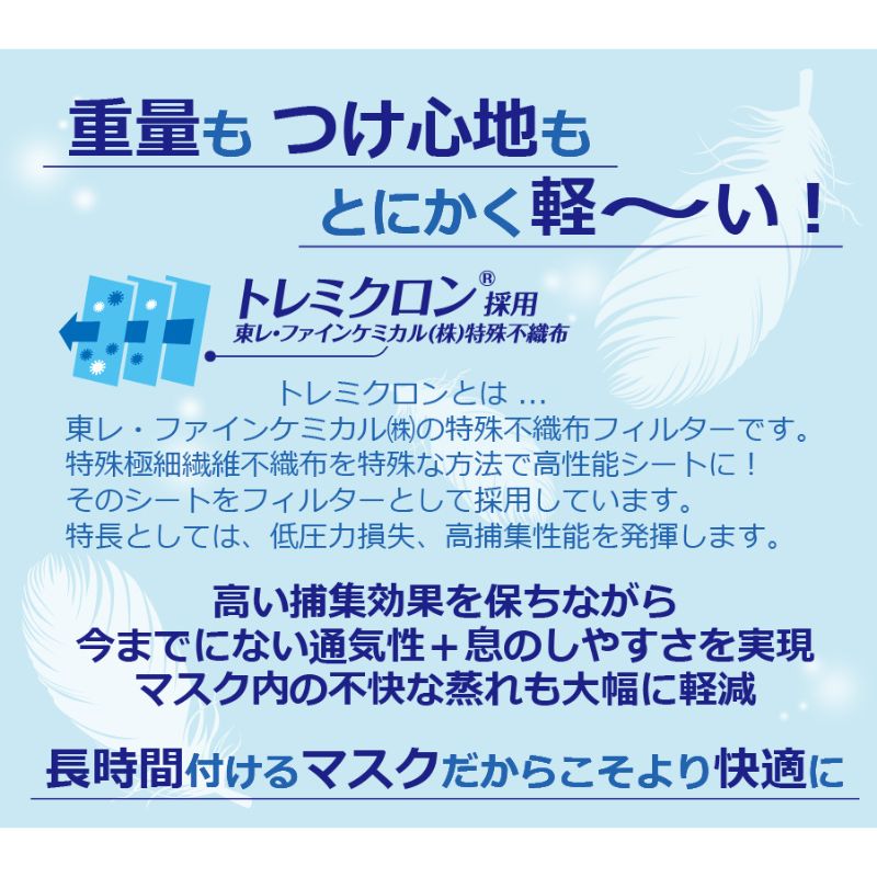 ヨコイ 特殊不織布 日本製 息ラクラク 羽のようにかる〜いマスク