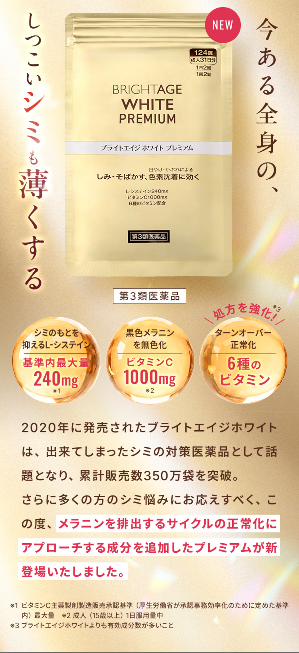 第一三共ヘルスケア ブライトエイジホワイトプレミアム 31日分 1袋