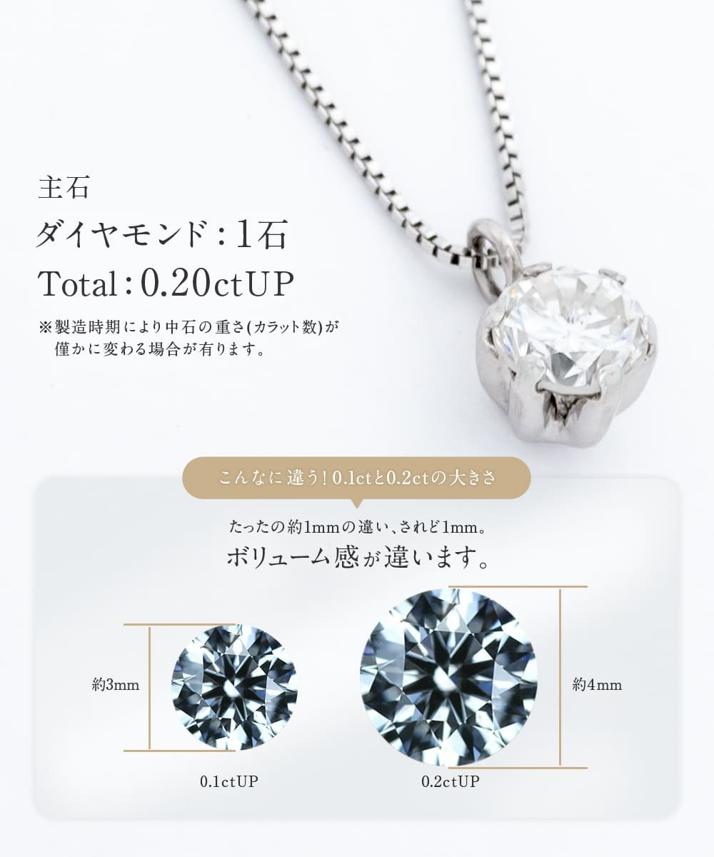 ダイヤモンド ネックレス 0.2ct プラチナ ダイヤモンドネックレス 