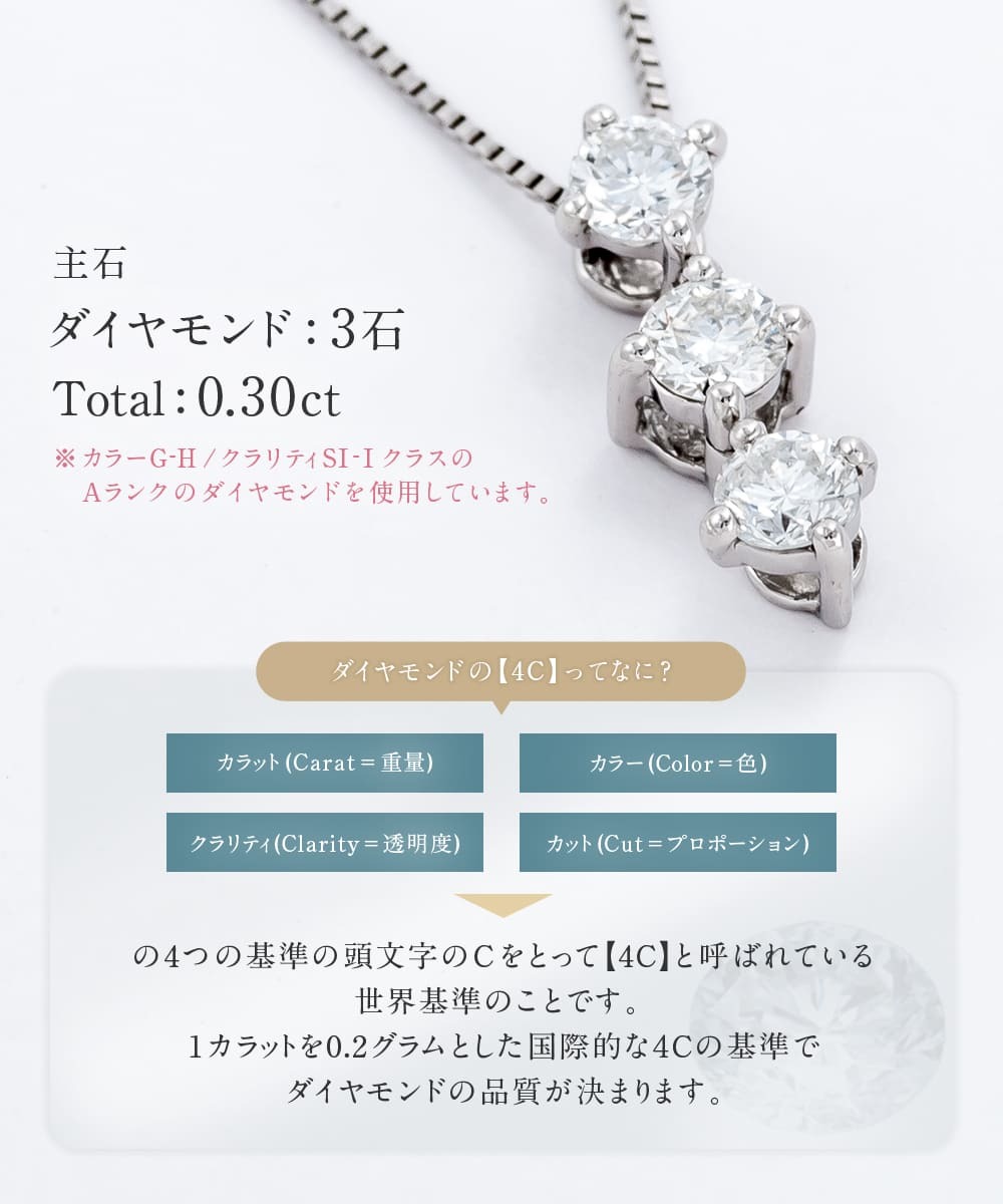 ブランド品専門の ペンダント ダイヤ0.34ct プラチナpt900 K18 g 2.62