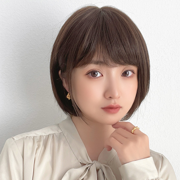 医療用ウィッグ 人毛MIX ウィッグ 人毛 人毛ウィッグ ボブ 自然 総 ...