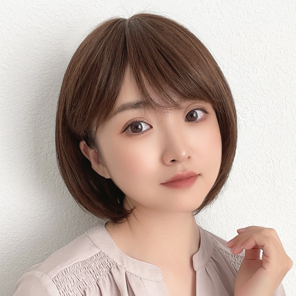 医療用ウィッグ 人毛MIX ウィッグ 人毛 人毛ウィッグ ボブ 自然 総 