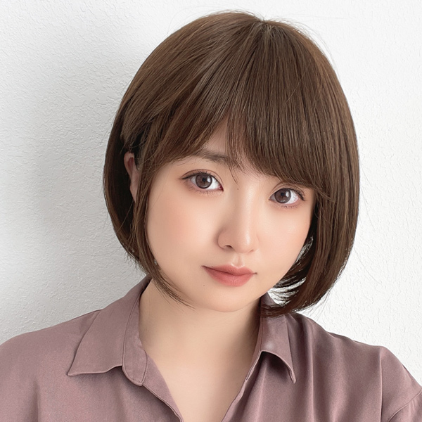 医療用ウィッグ 人毛MIX ウィッグ 人毛 人毛ウィッグ ボブ 自然 総 ...