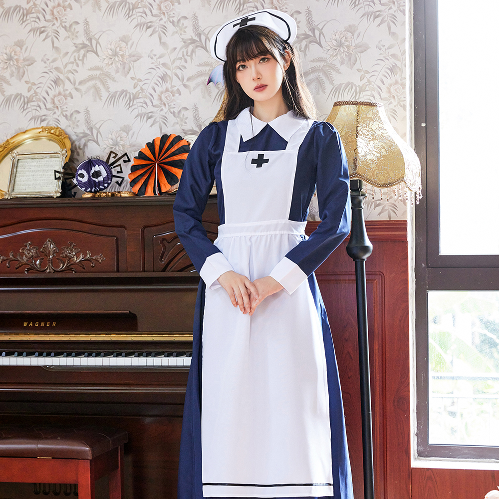 ハロウィン コスプレ 仮装 ナース ナース服 ロング ハロウィンコスプレ 大人 女性 可愛い レディース 衣装 コスチューム ハロウィン仮装 ...