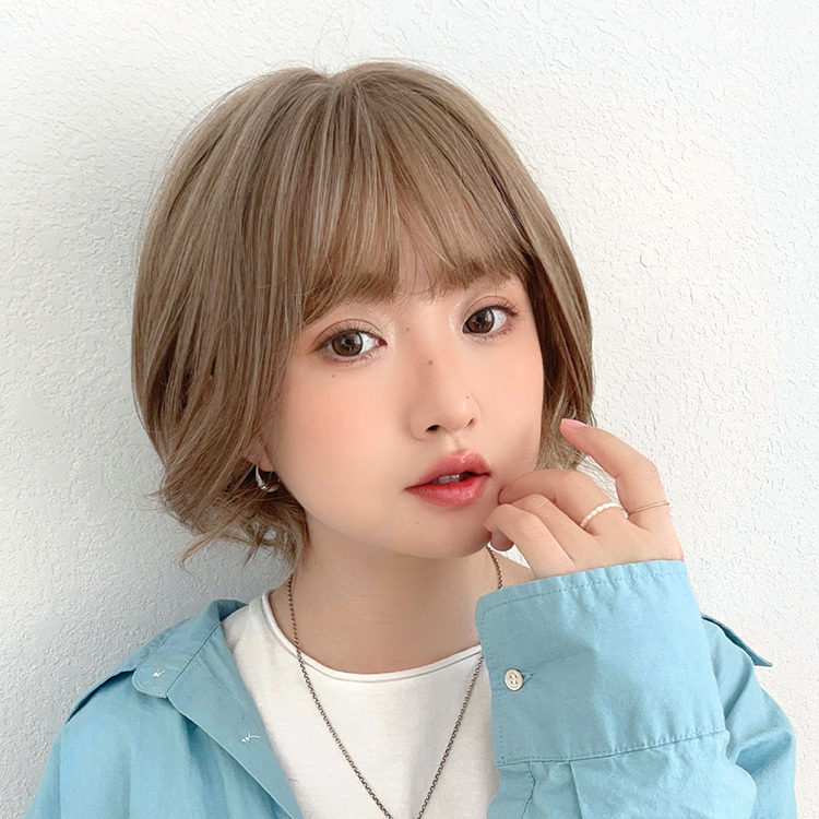 頭頂部ウィッグ レディース ショート 自然 ヘアピース 薄毛 白髪
