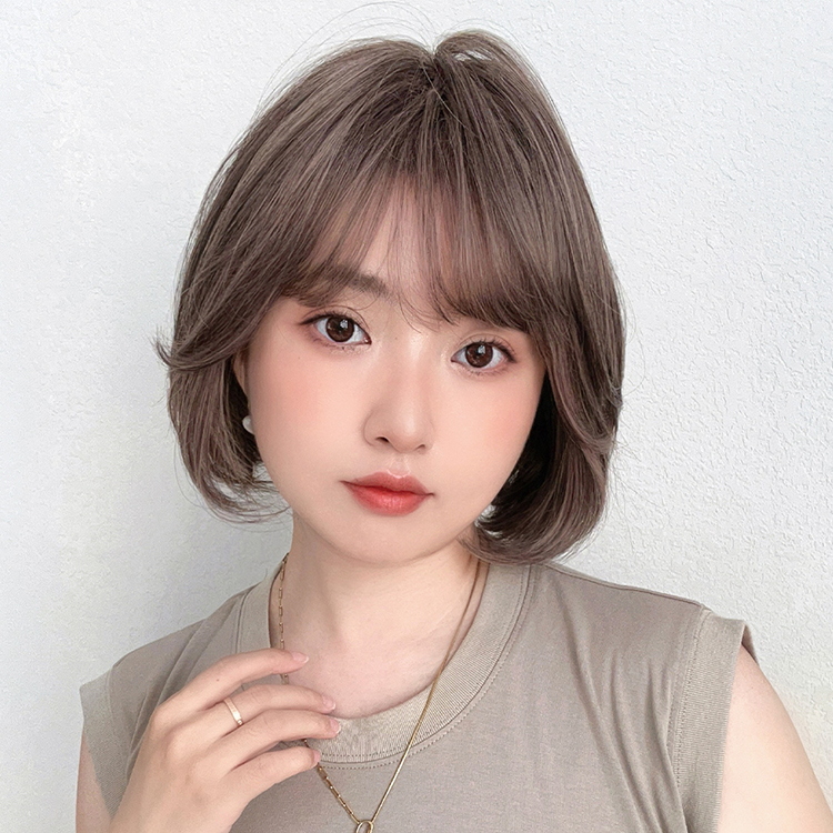 Brightlele ウィッグ ボブ ショート 女性 フルウィッグ 自然