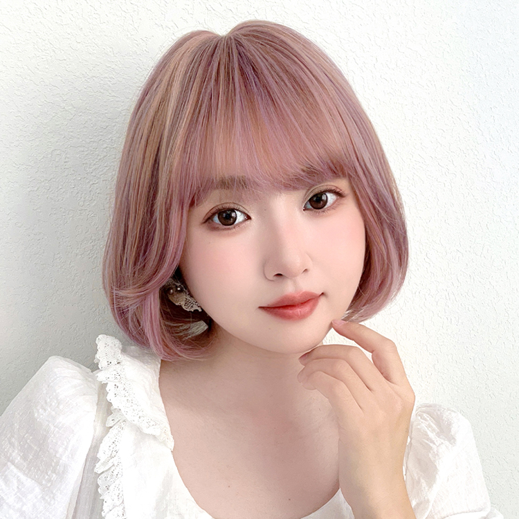 Brightlele ウィッグ ボブ ショート 女性 フルウィッグ 自然