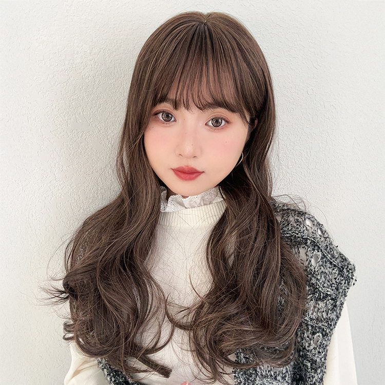 ウィッグ フルウィッグ ロング 自然 女性 セミロング ウイッグ グラデーション ハイトーン ウェーブ カール かつら レディース 金髪 ハロウィン 黒髪 FKR | Brightlele | 03