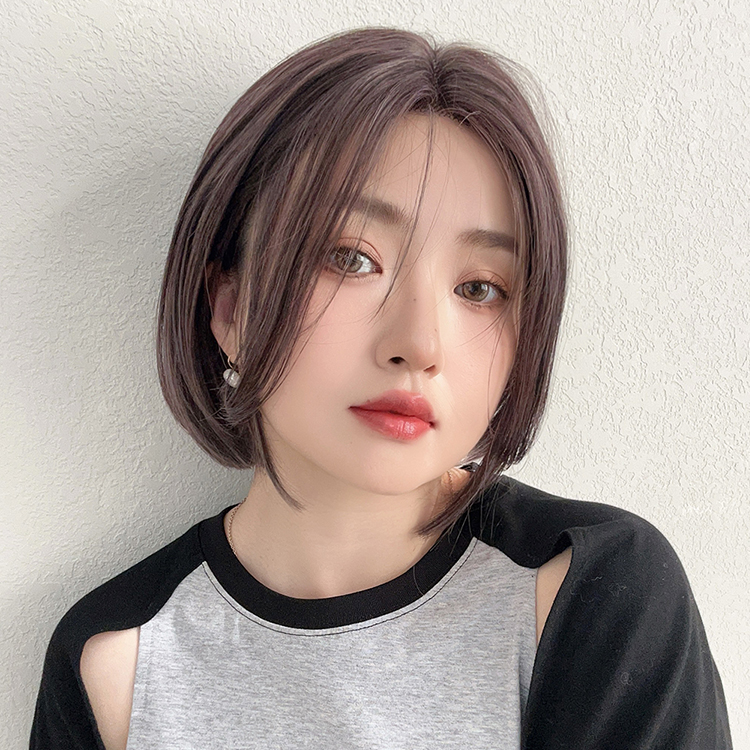Brightlele ウィッグ レディース ボブ ミディアム フルウィッグ