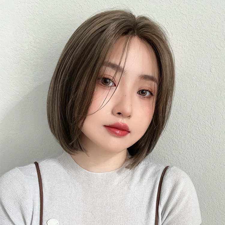 Brightlele ウィッグ レディース ボブ ミディアム フルウィッグ