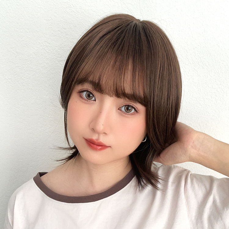 Brightlele ウィッグ 自然 ショートボブ ウルフ ボブ ウルフ