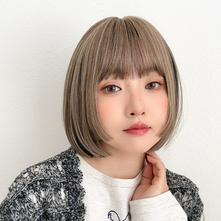 Brightlele ウィッグ ボブ 女性 フルウィッグ 自然 ウイッグ