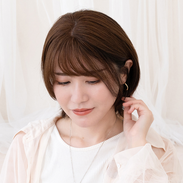 Brightlele（ブライトララ） トップカバー ウィッグ 生え際 ヘアピース