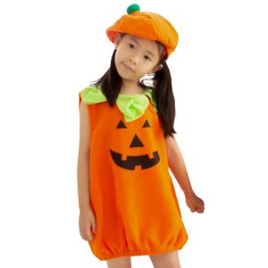 ハロウィン コスプレ 衣装 子供 仮装 かぼちゃ パンプキン ロンパース スモック 可愛い 女の子 ...