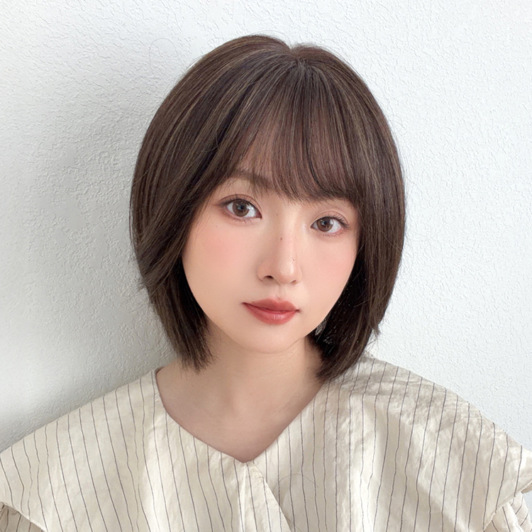 Brightlele（ブライトララ） 医療用ウィッグ ボブ ウィッグ 自然 人毛