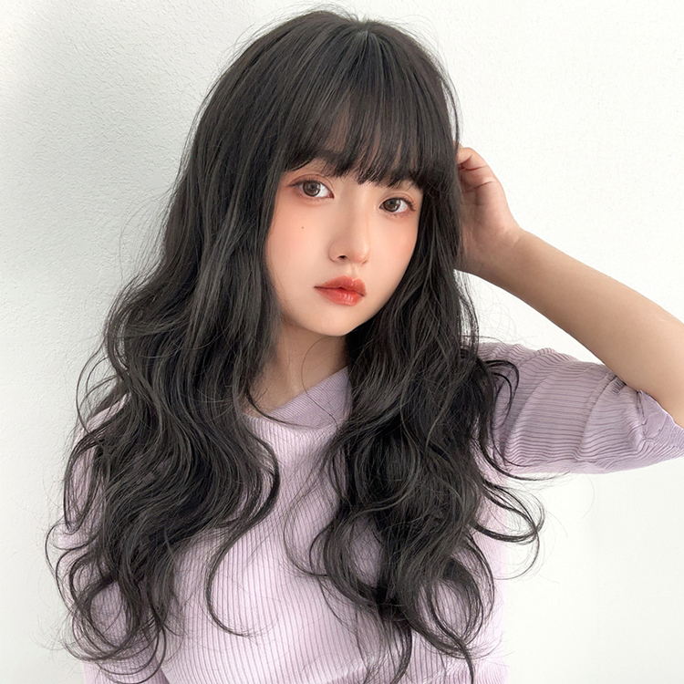 Brightlele 部分ウィッグ 前髪ウィッグ ヘアピース ロング 付け