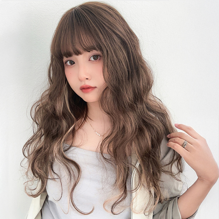 Brightlele 部分ウィッグ 前髪ウィッグ ヘアピース ロング 付け