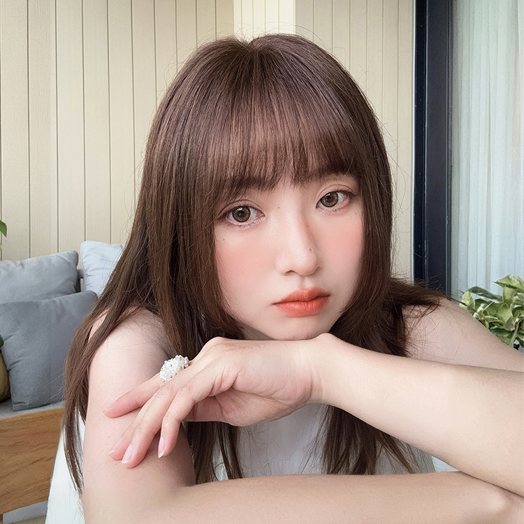 部分ウィッグ 人毛ミックス 自然 呼吸ウィッグ サイドフェイスベール トップヘアピース ウィッグ バレない 医療用 総手植え かつら 白髪隠し 前髪 涼しいの画像