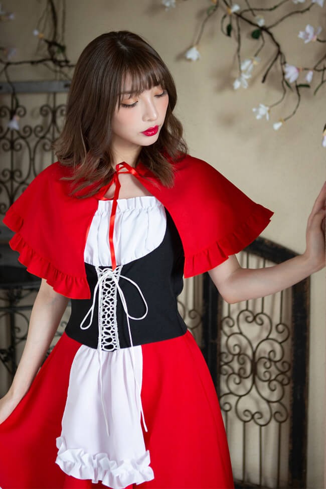 2XL ハロウィン 赤ずきん レディース コスプレ 衣装 仮装 女装 フルセット