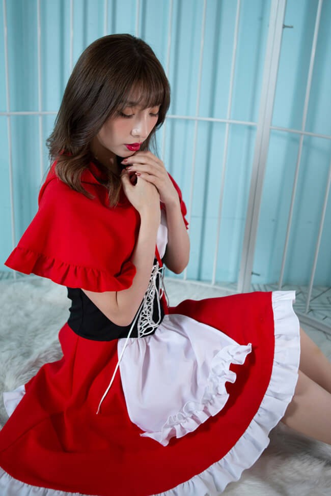 Brightlele ハロウィン コスプレ 仮装 赤ずきん 赤頭巾