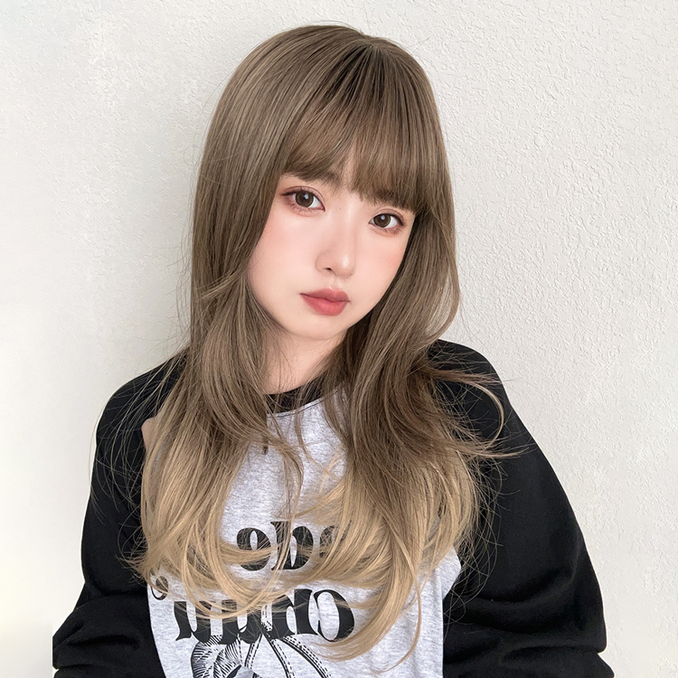 ウィッグ ロング フルウィッグ セミロング 自然 ウイッグ ストレート カール レディース かつら 女性 黒髪 コスプレ インナーカラー ハロウィン 大人｜brightlele｜07