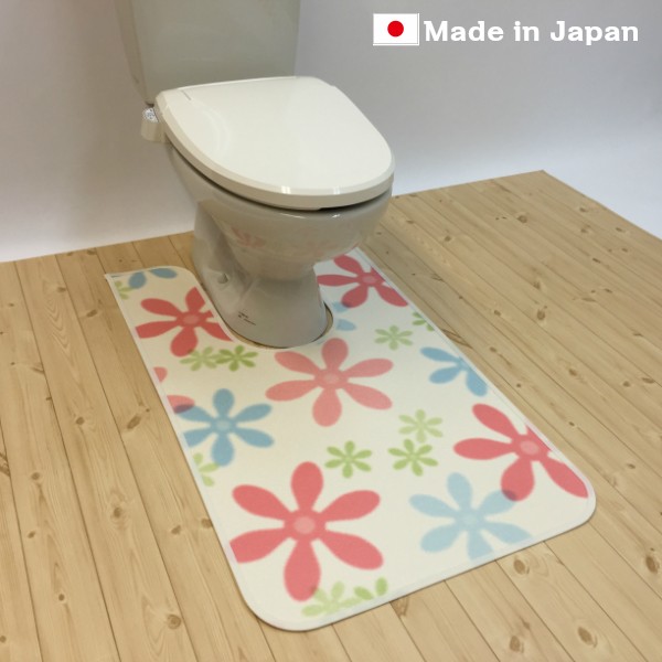 トイレマット 拭ける 撥水 60cm×60cm 花柄 耳長 ロング かわいい 清潔 抗菌 防ビ 防炎 日本製品 滑り止め  日時指定はご注文日から７日以降より可能 日 :san-507:BRiGHTXJapan - 通販 - Yahoo!ショッピング