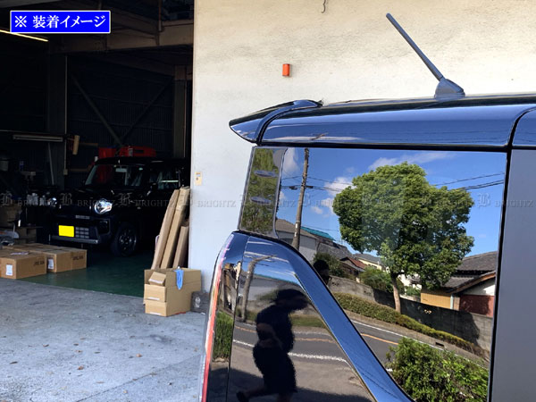 デリカミニ B34A B35A 超鏡面 ステンレス ブラック メッキ リア ピラー 