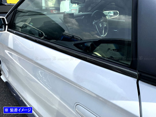S660 JW5 ステンレス ウィンドウ モール 2PC カーボン調 水切り