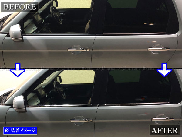 N-ONE JG3 JG4 超鏡面 ステンレス メッキ ウィンドウ ベルトライン 窓 
