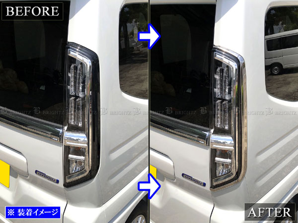 スペーシアカスタム MK54S MK94S 超鏡面 ステンレス メッキ テール ライン リア リヤ バック ウィンカー スモール 6PC TAIL−ETC−034 関連画像4