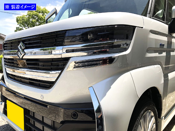 スペーシアカスタム MK54S MK94S 超鏡面 ステンレス メッキ ヘッド