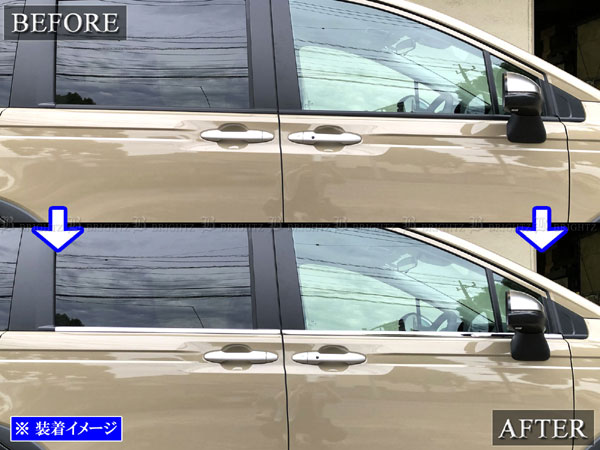 フリードエアー GT1 GT3 超鏡面 ステンレス メッキ ウィンドウ