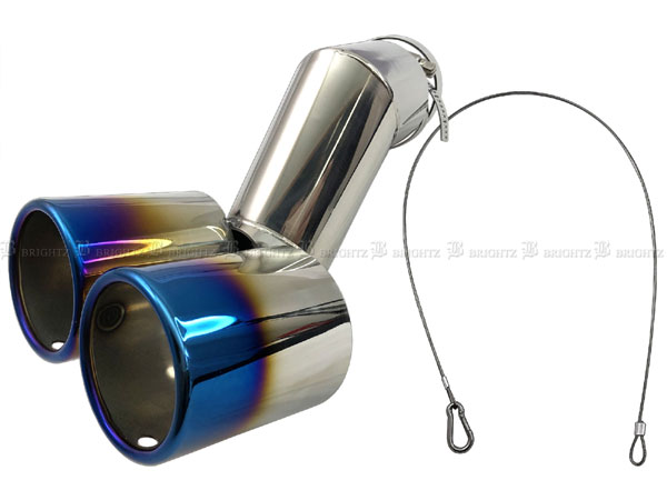 N-BOXカスタム JF5 JF6 ステンレス 2本出し マフラー カッター 外装