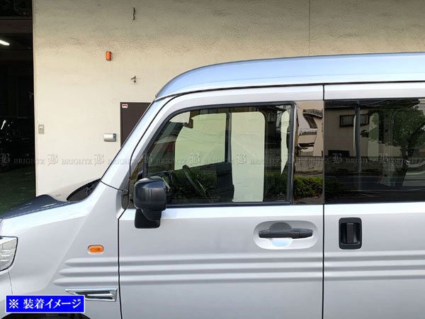 N-VAN JJ1 JJ2 超鏡面 ステンレス ブラック メッキ ピラー ウィンドー