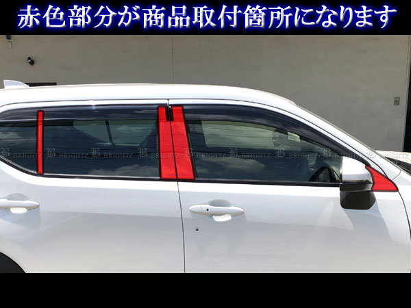 WR-V DG5 超鏡面 ステンレス ブラック メッキ ピラー パネル