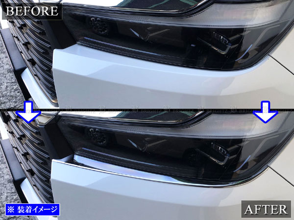 WR-V DG5 超鏡面 ステンレス メッキ ヘッド ライト アイライン ランプ