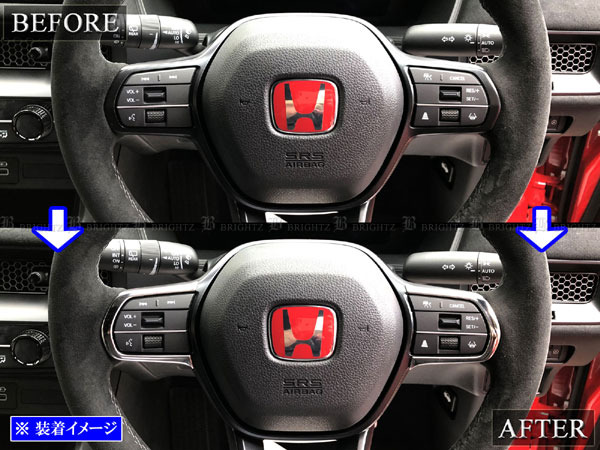 シビック FL5 超鏡面 ステンレス メッキ ステアリング スイッチ ステー