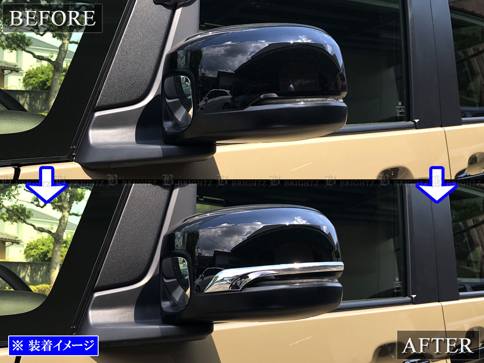 N-BOXカスタム JF3 JF4 メッキ ド...の詳細画像5