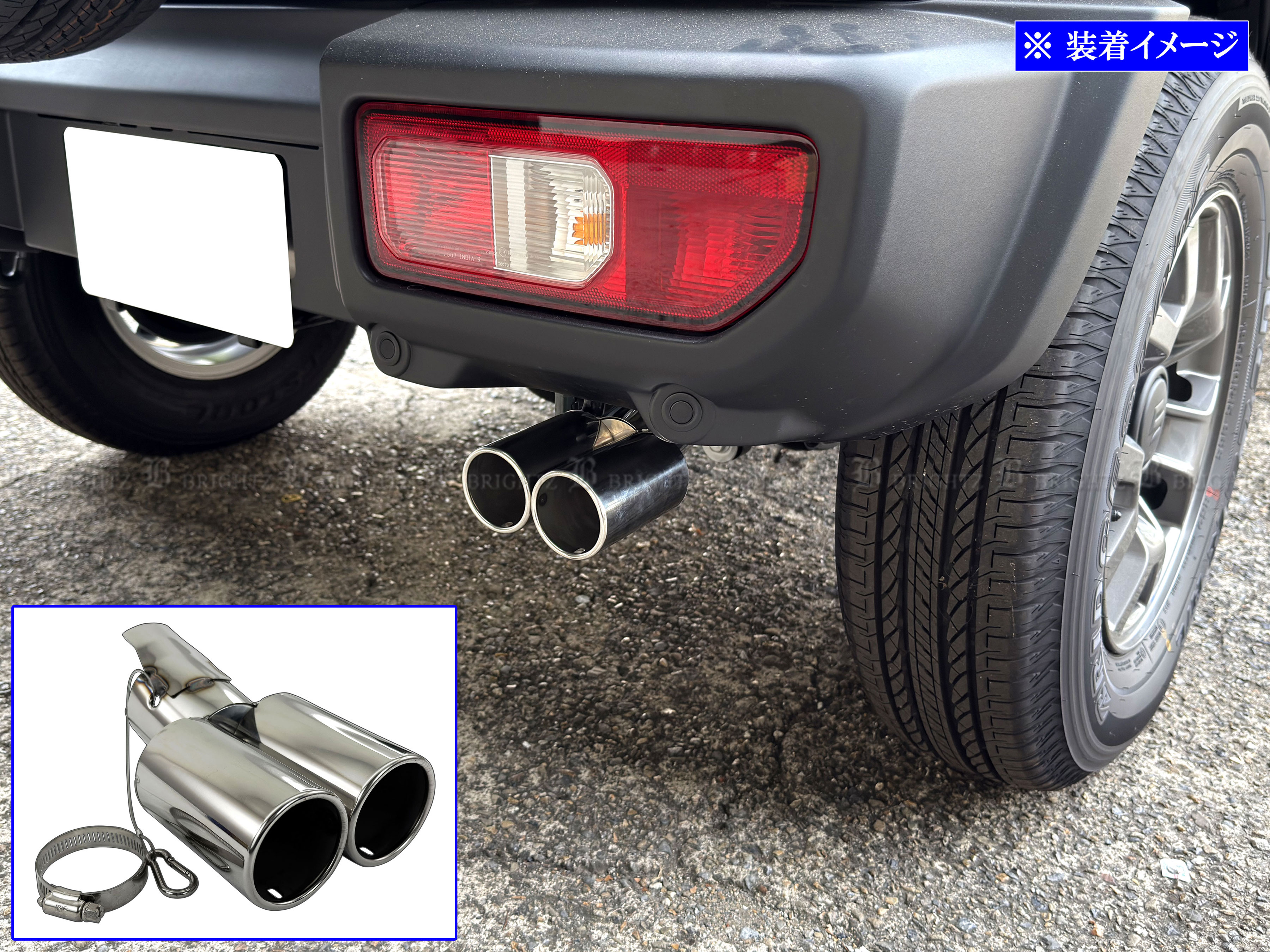 ジムニーノマド JC74W ステンレス 2本出し マフラー カッター