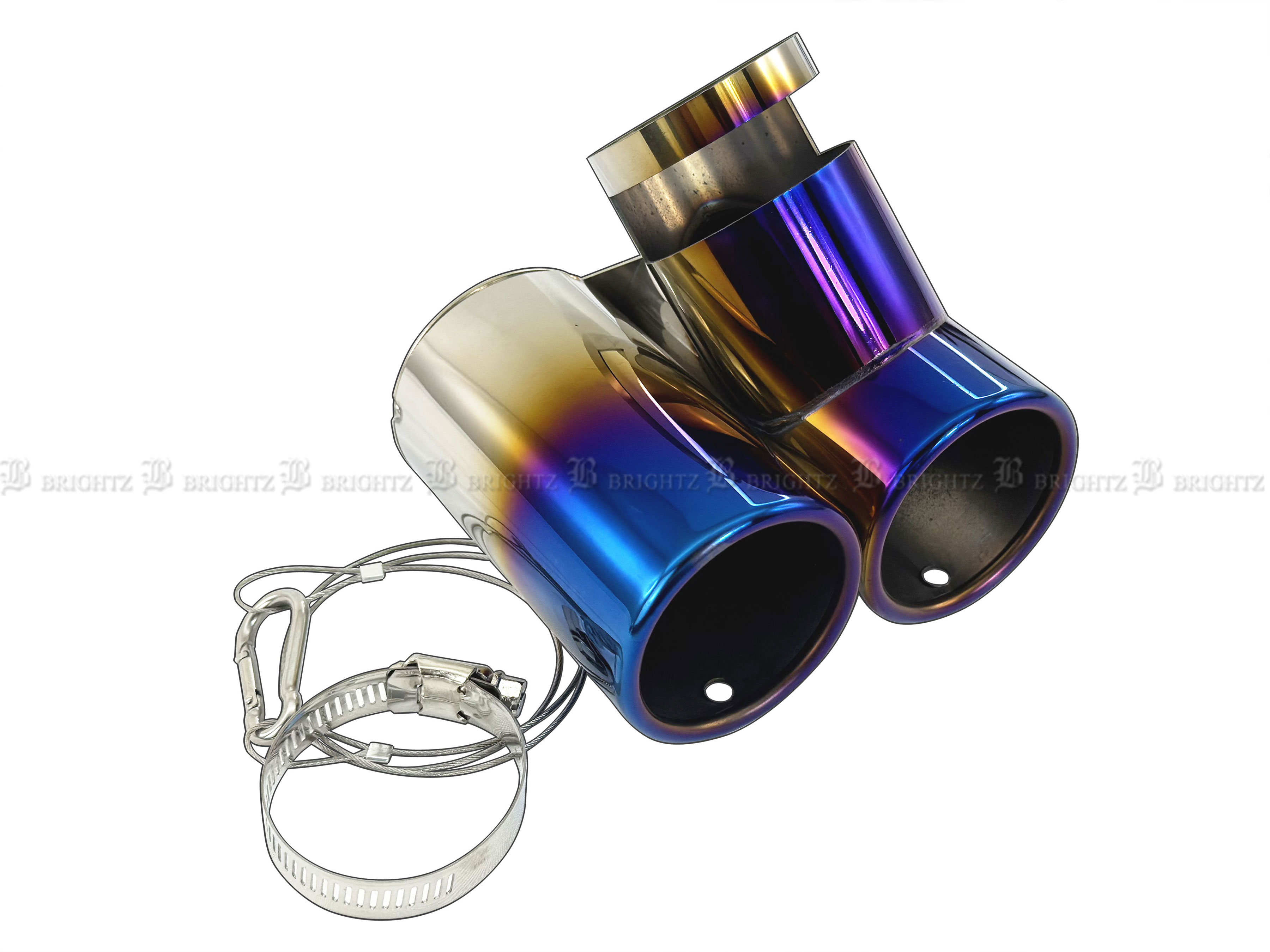 N-BOXカスタム JF3 JF4 ステンレス 2本出し マフラー カッター 外装