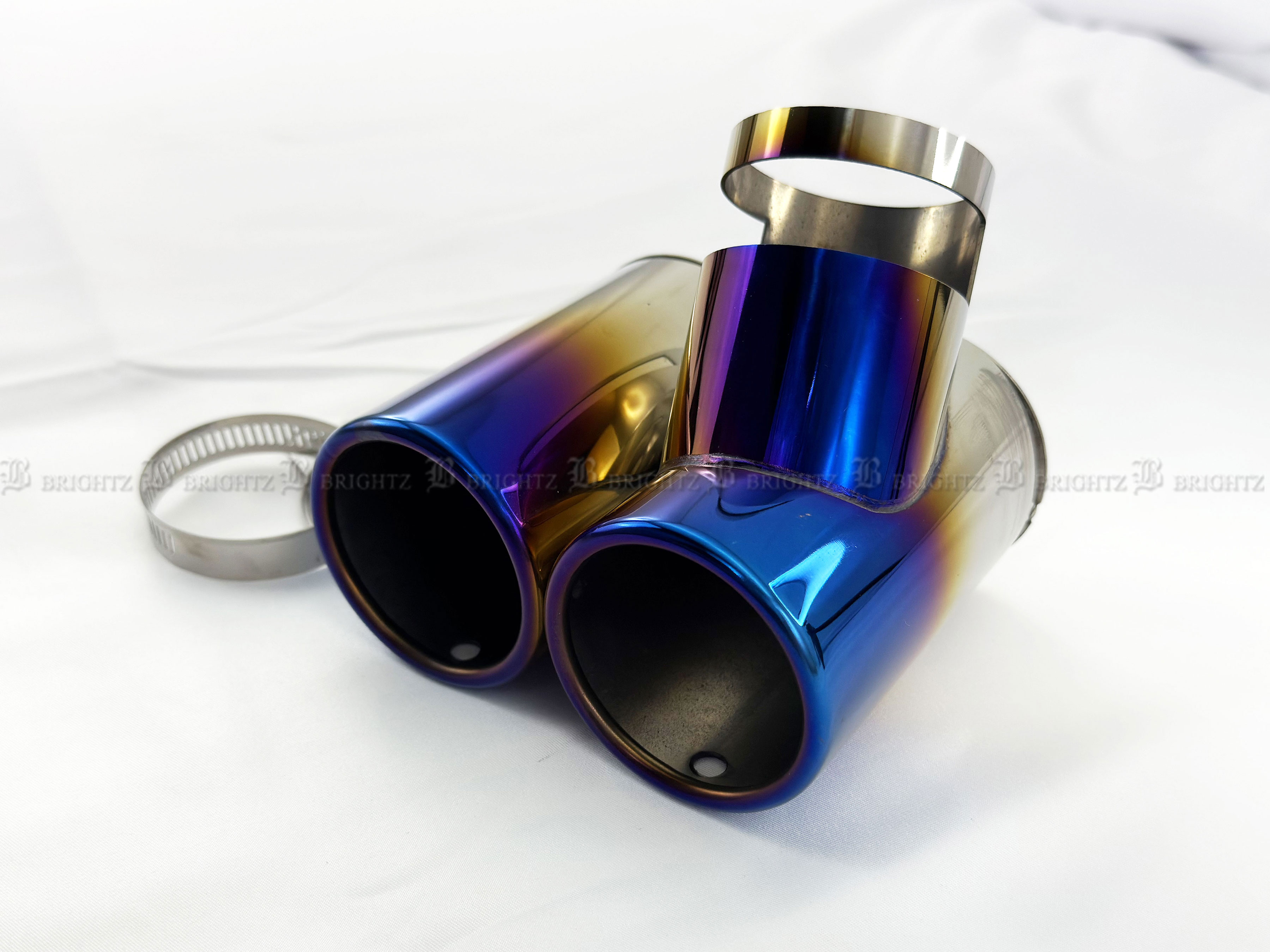 N-BOXカスタム JF3 JF4 ステンレス 2本出し マフラー カッター 外装