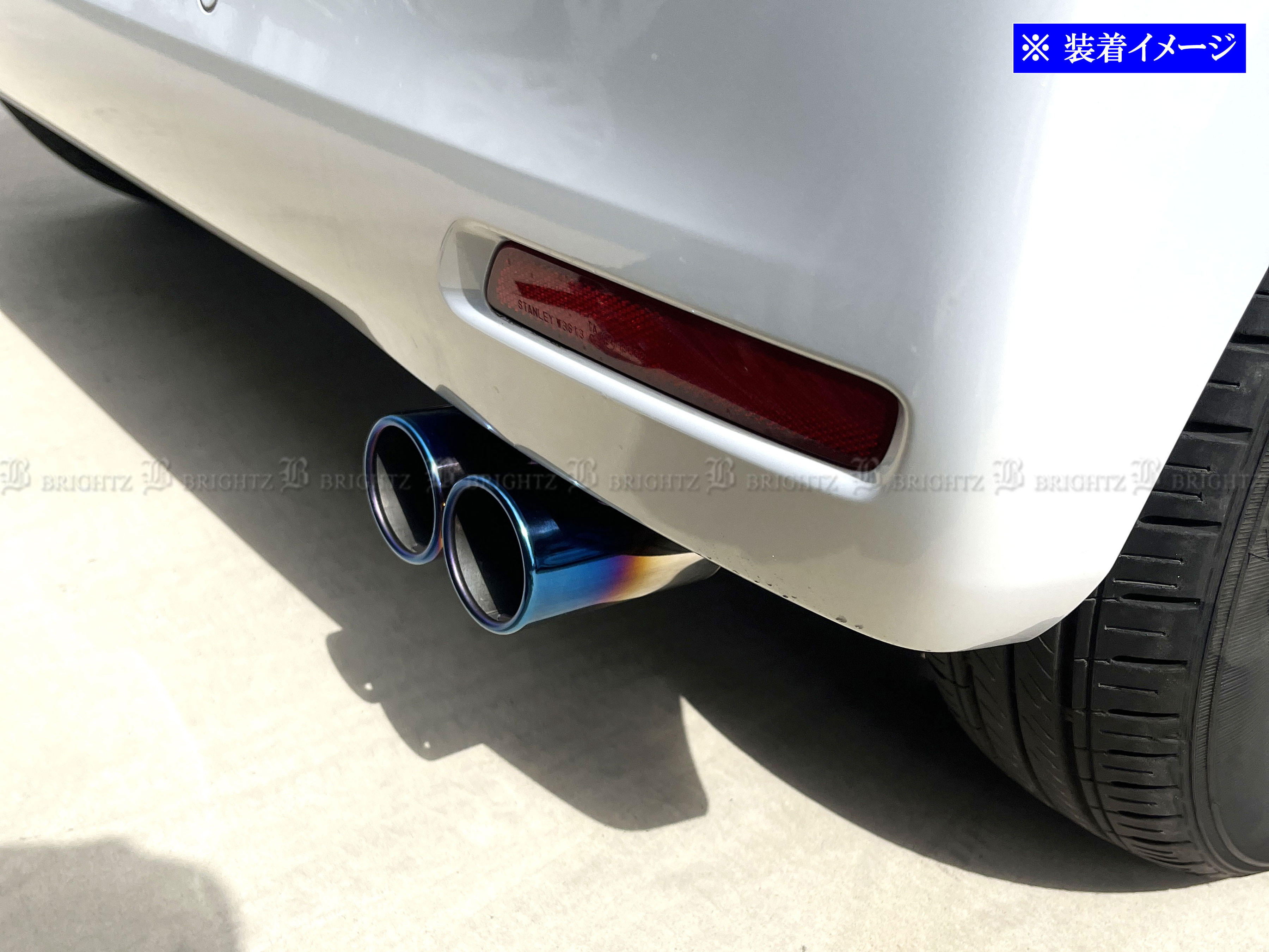 N-BOXカスタム JF3 JF4 ステンレス 2本出し マフラー カッター 外装
