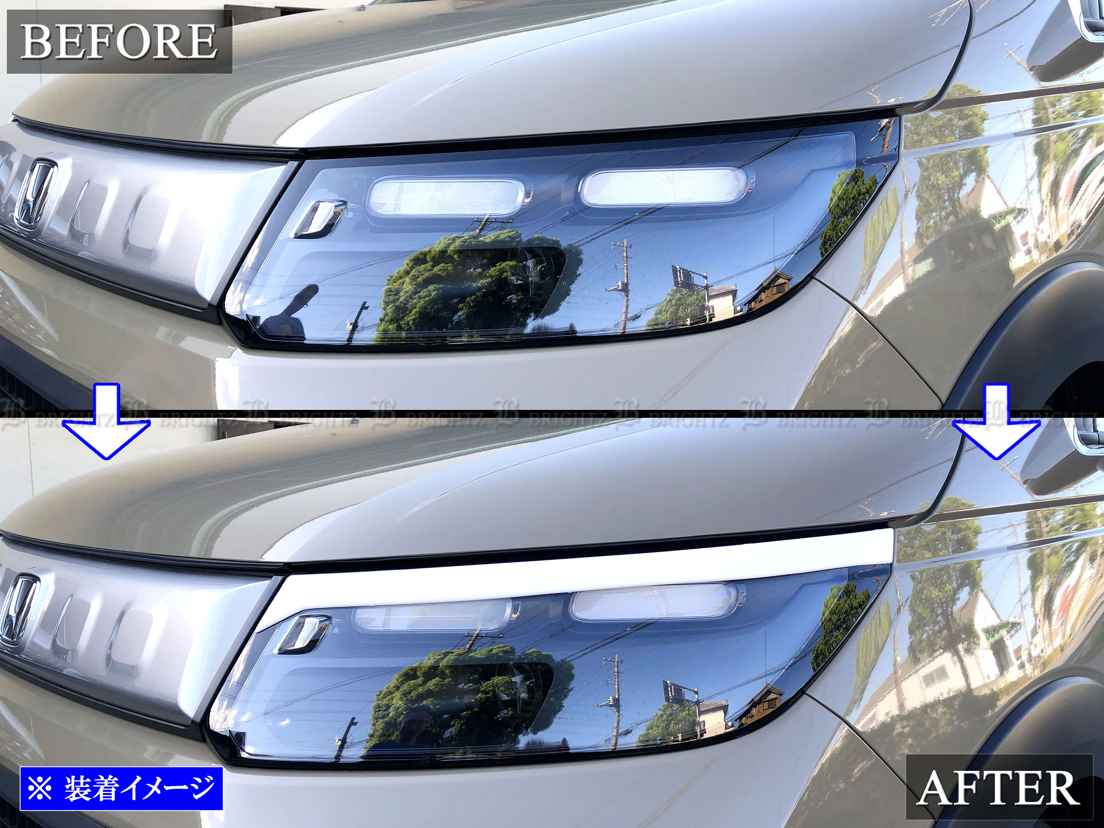 フリード　GT7 助手席側　ヘッドライトAssy フリードエアー GT5 GT7 ヘッド ライト アイライン ランプ カバー