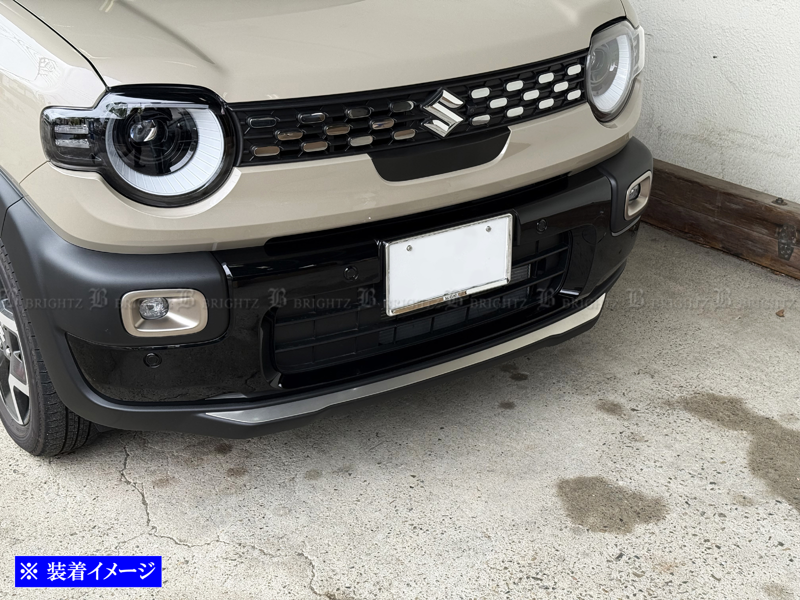 クロスビー MND1S 後期 ステンレス フロント バンパー リップ