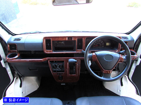 ピクシスバン S321M S331M 後期 インテリア パネル セット 14PC ウッド