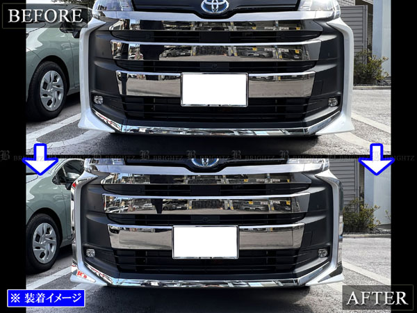 ノア ZWR90W ZWR95W 超鏡面 ステンレス メッキ フロント グリル サイド